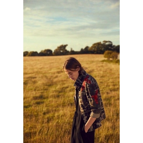 NWOT - Pilcro Embroidered Camo Jacket, XL - Picture 7 of 15